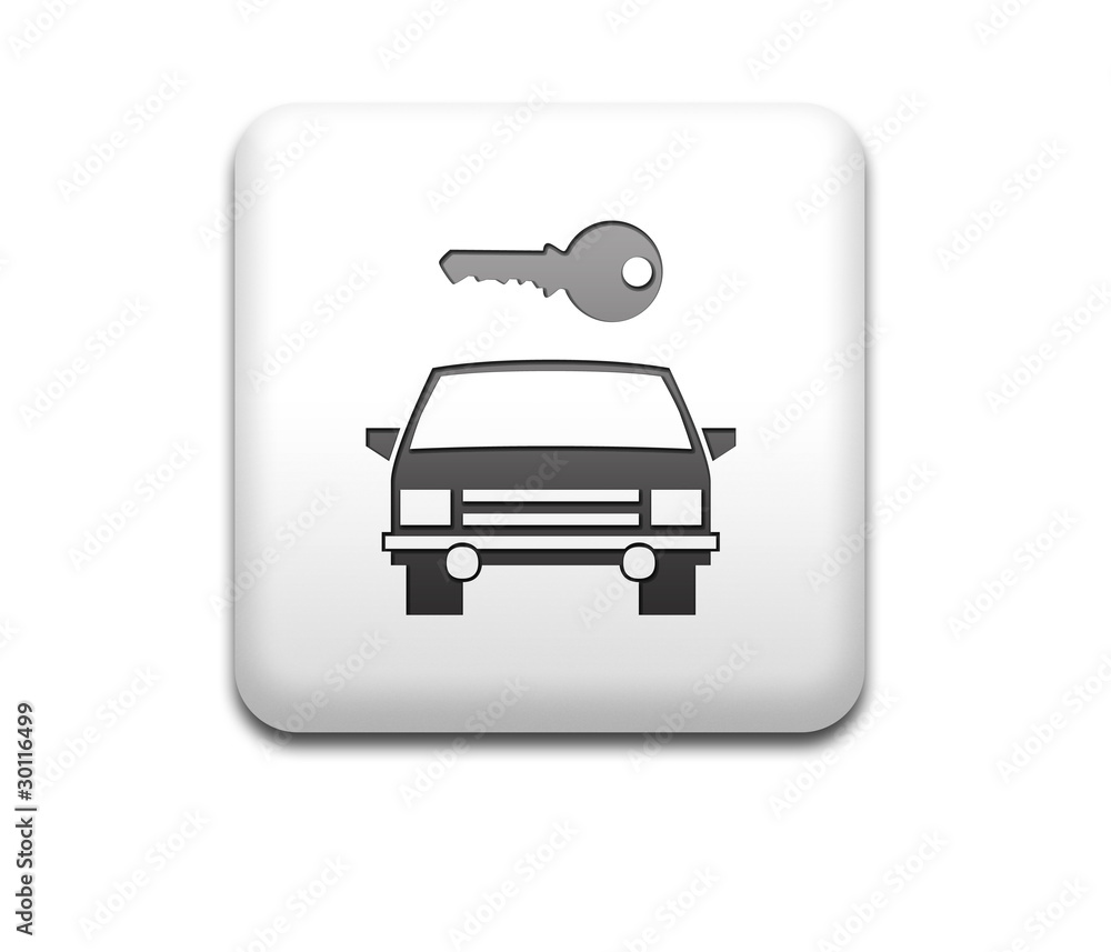 Boton cuadrado blanco alquiler coche Boton cuadrado blanco alquiler coche