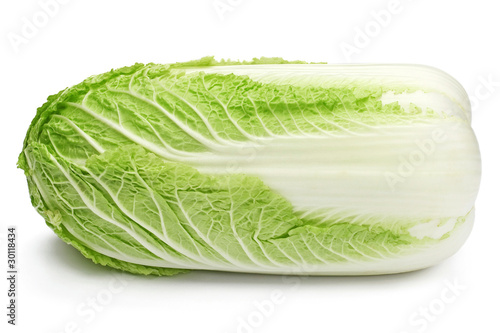 Chinese cabbage on white background photo