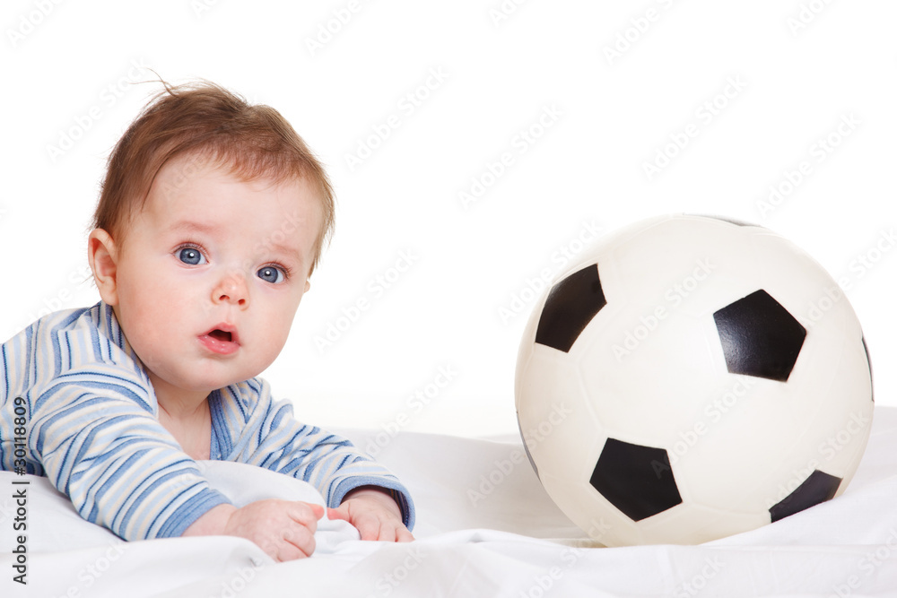 Baby with soccer ball