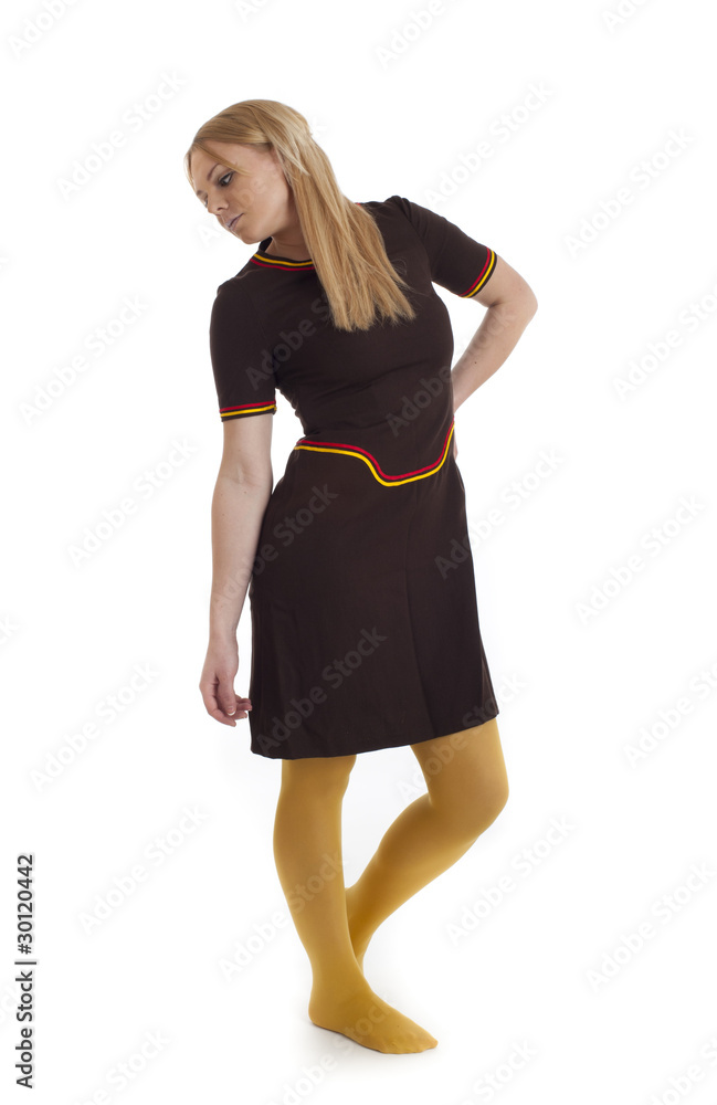 Fototapeta premium Pretty young blonde female retro 60s style