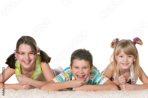 Three playful children