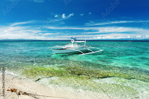 Beautiful beach with boat