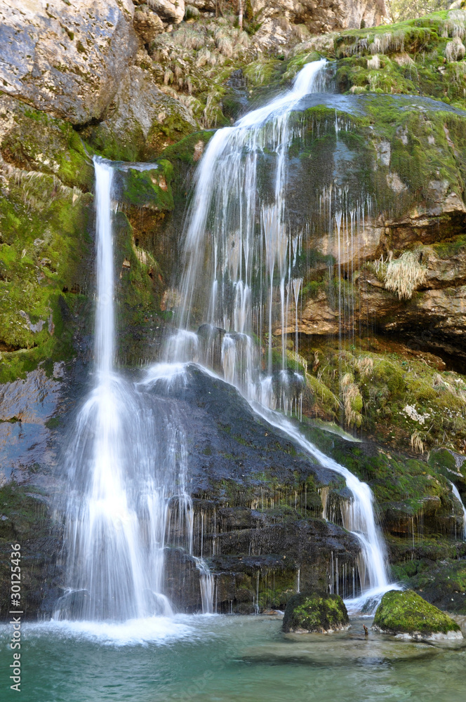 Fototapeta premium The Virje Waterfall. Bovec, Slovenia
