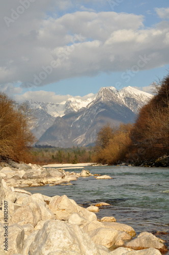 The Soča River. Bovec, Slovenia