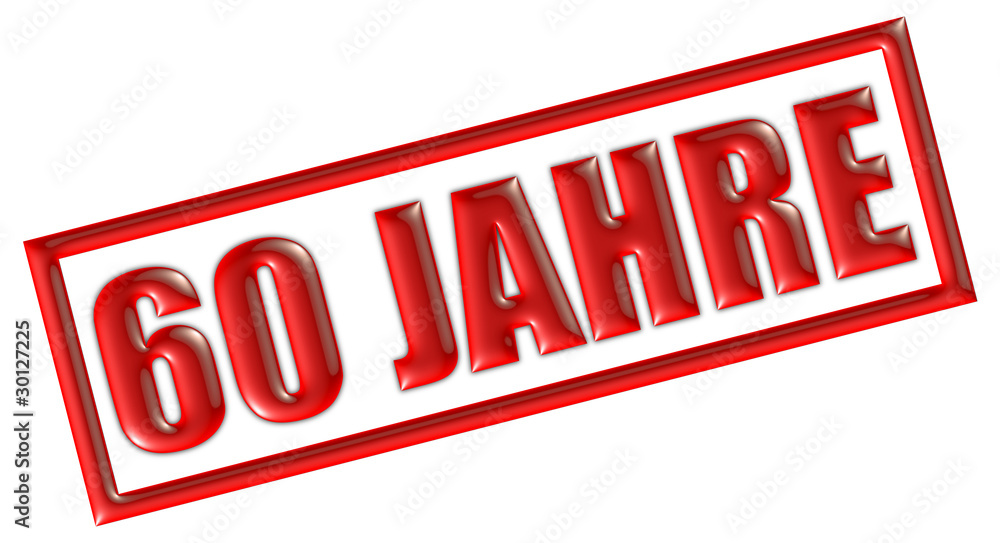Stempel rot 60 JAHRE