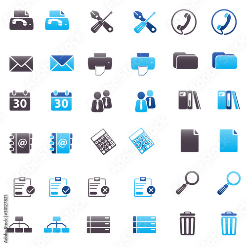 office Blue & Black