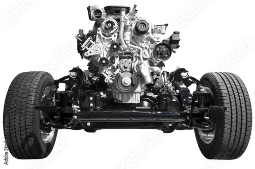 Obraz na płótnie Drive Axle and Engine w salonie