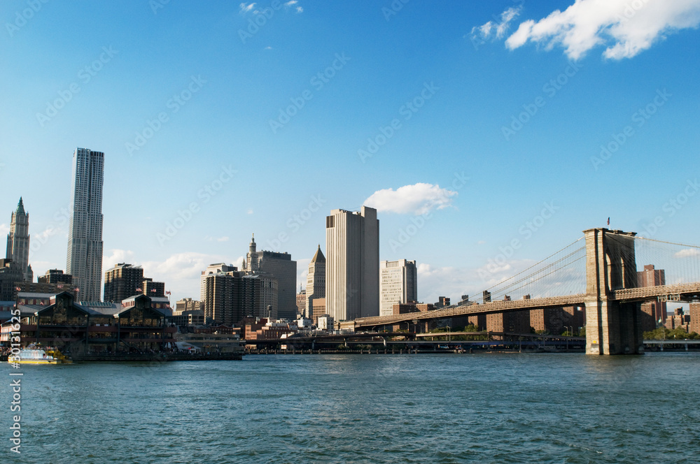 Naklejka premium New York city panorama with tall skyscrapers