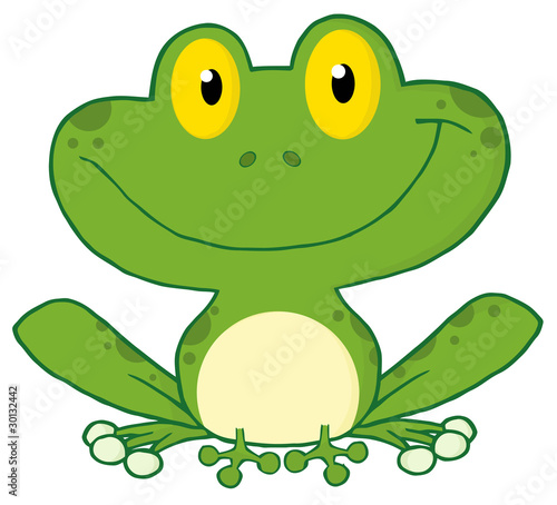 Fototapeta Happy Frog Cartoon Character