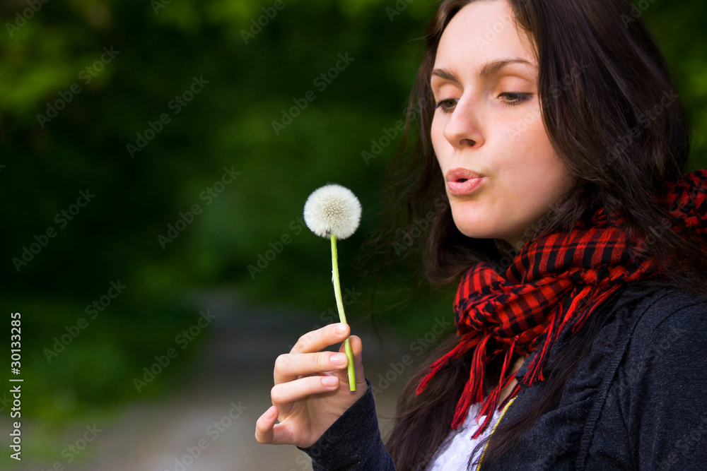 Girl with dandelion Girl with dandelion