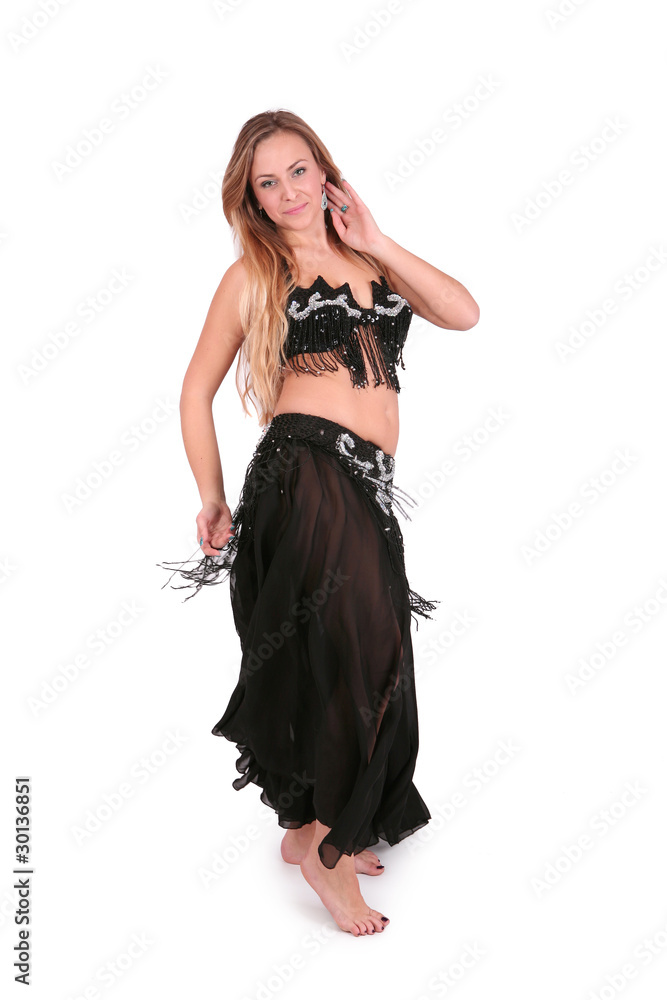 Young attractive belly dancer
