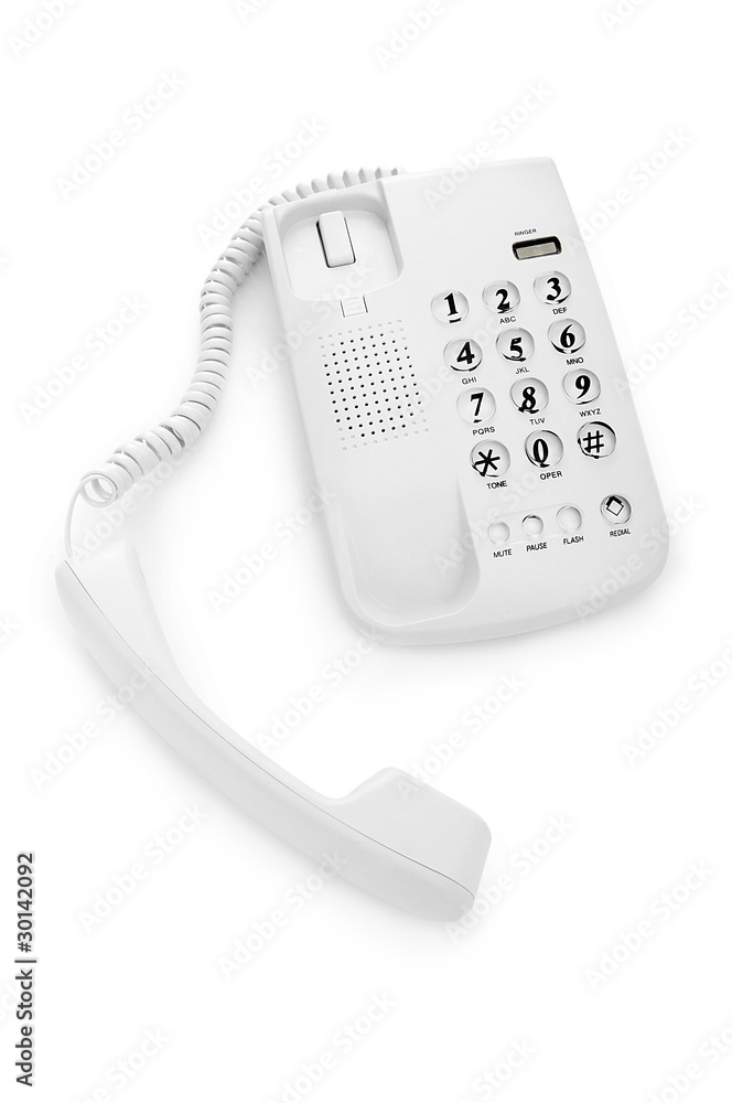 Office phone isolated on the white background Office phone isolated on the white background