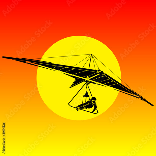 Hang glider vector