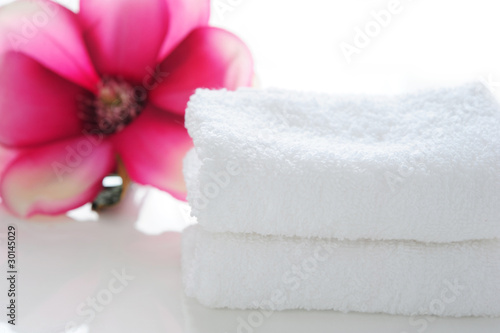a stack of towels