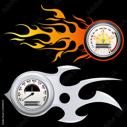 Fiery Speedometer