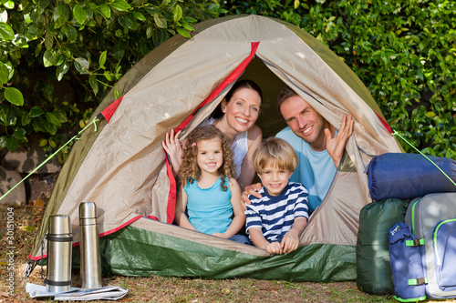 Joyful family camping in the garden © WavebreakMediaMicro