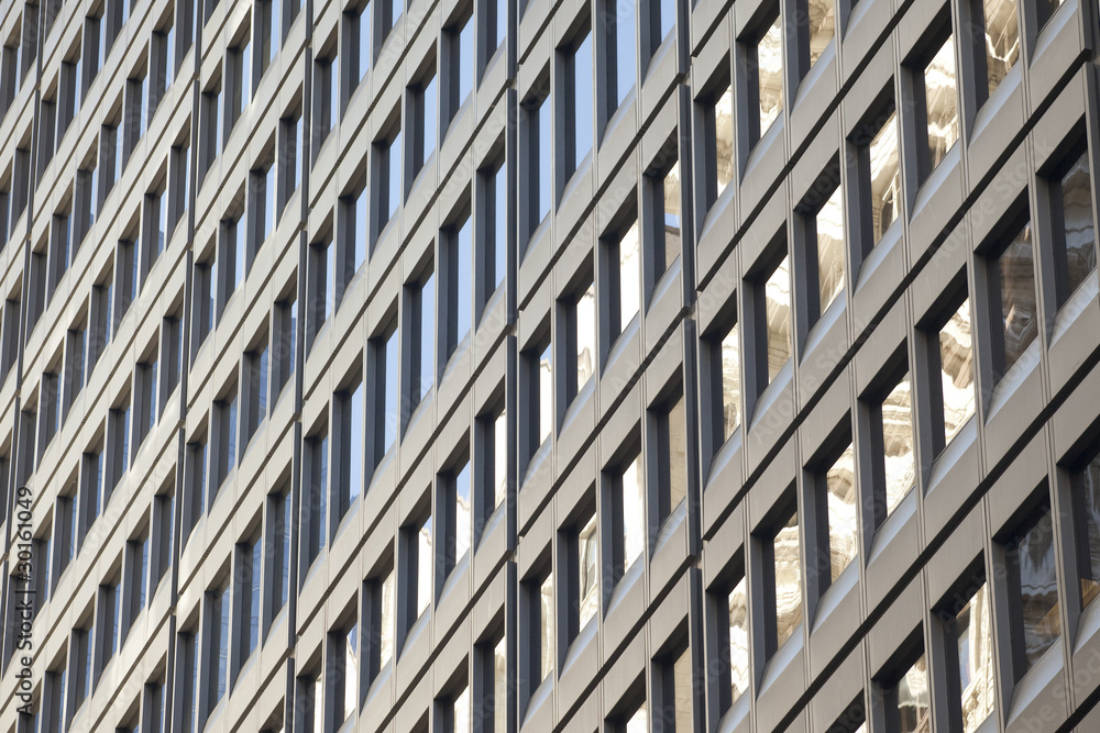 Office building detail with square pattern Office building detail with square pattern