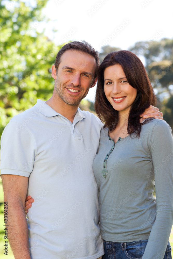 Lovely couple in the park