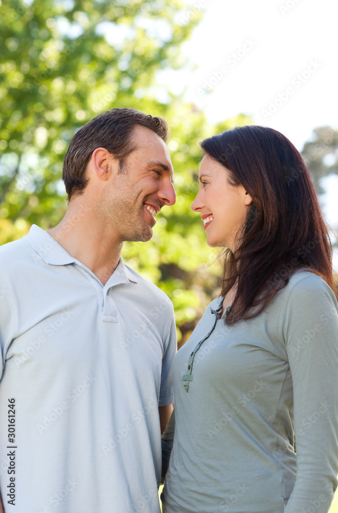 Lovely couple in the park Lovely couple in the park