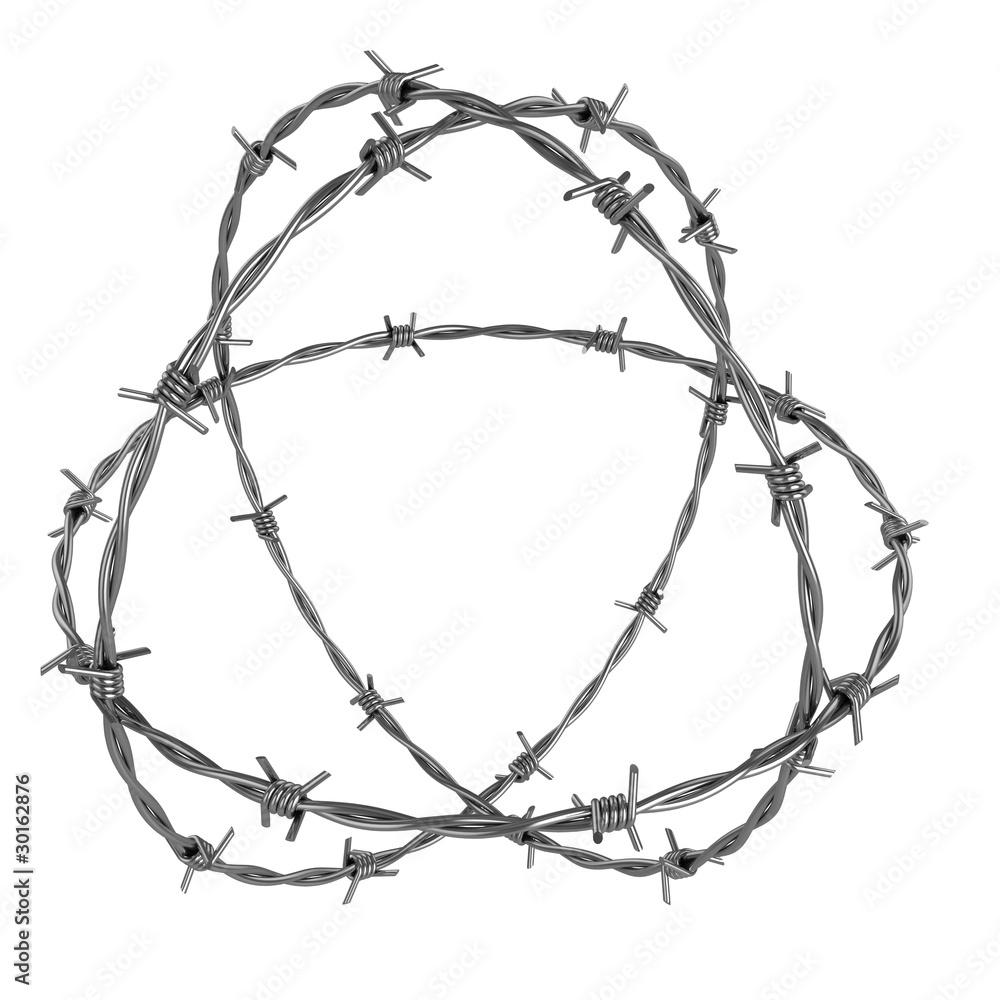 barbed wire 3d illustration barbed wire 3d illustration