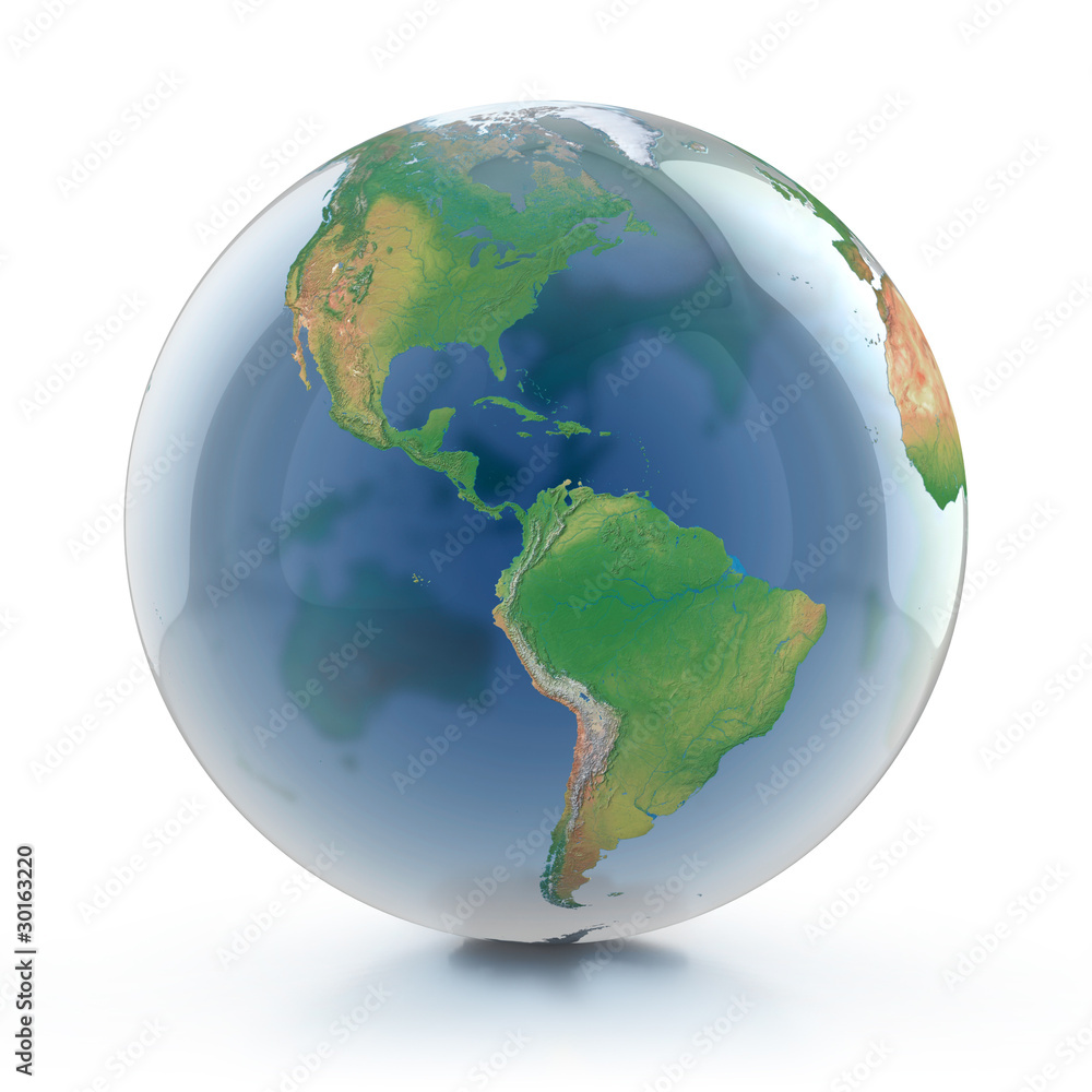 Fototapeta premium transparent globe 3d illustration