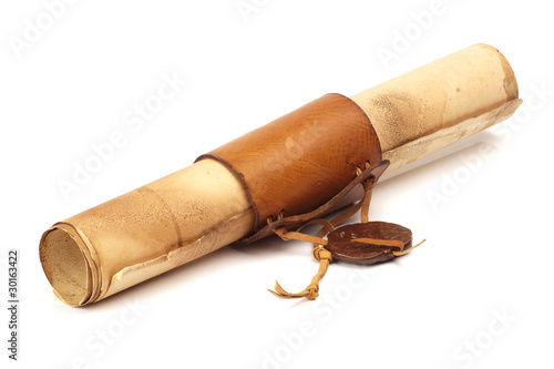 old rolled paper
