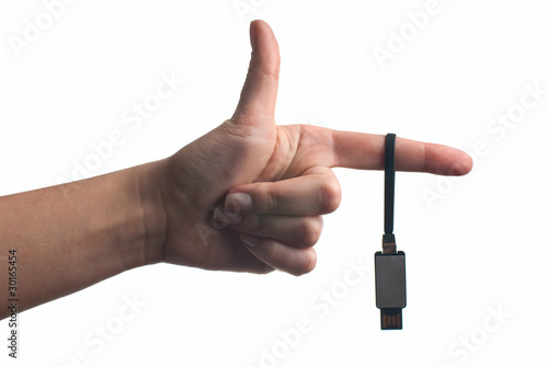 Human hand with usb.