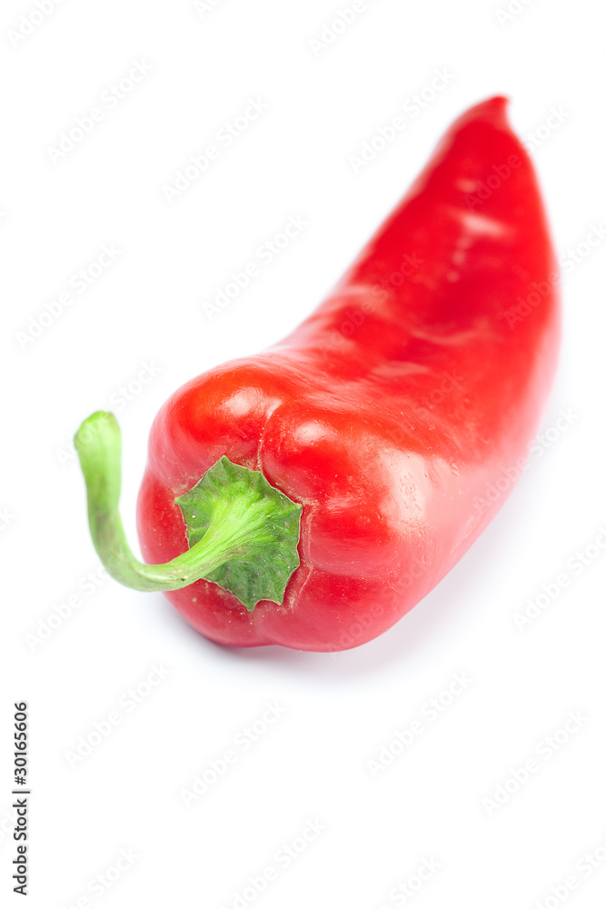 a juicy red peppers isolated on white