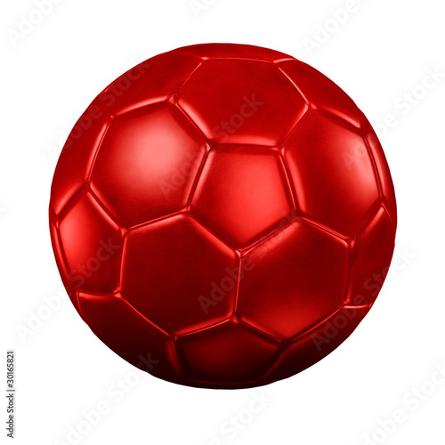Fototapeta Naklejka Na Ścianę i Meble -  3d rendering of a soccer ball. ( Leather texture )