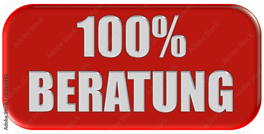 Button rot Ecken rund 100% BERATUNG Button rot Ecken rund 100% BERATUNG