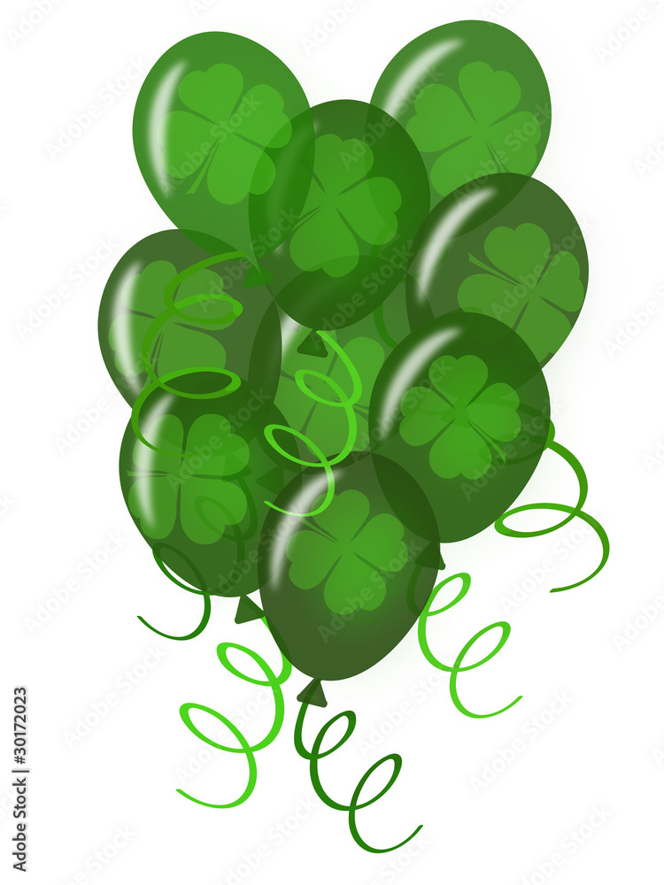 Balloons with Confetti for St. Patricks Day Party Balloons with Confetti for St. Patricks Day Party