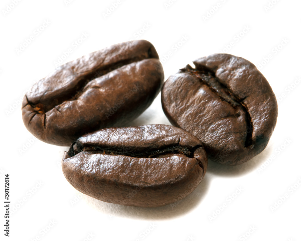 Obraz premium three coffee beans