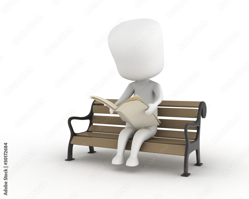 Fototapeta premium Man Reading a Newspaper