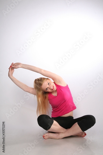 Young woman doing sports