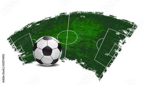Obraz piłka nożna i boisko