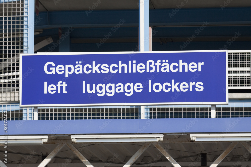 Gepäckschließfächer / luggage lockers