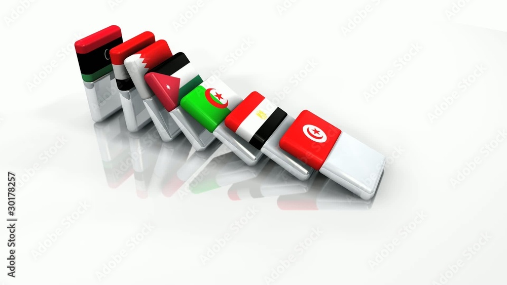 Domino effect democracy middle east animation Domino effect democracy middle east animation