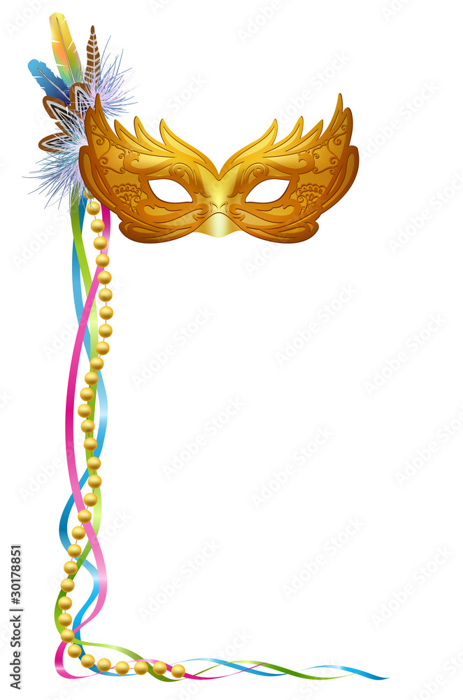 Carnival Venetian Mask isolated