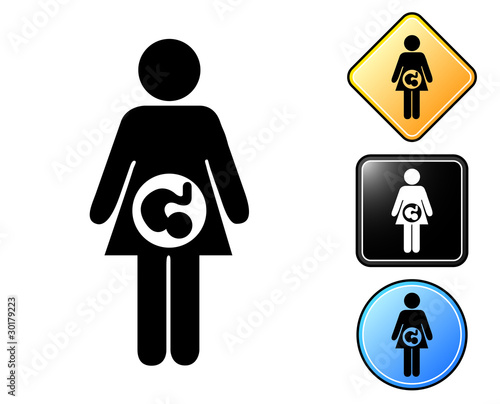 Pregnant pictogram and signs