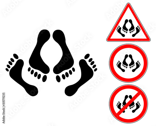 Sex pictogram warning and prohibition signs
