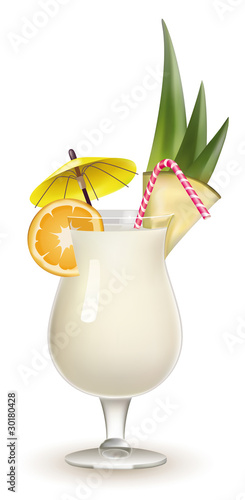 Pina colada cocktail