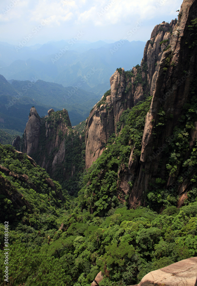 Sanqing mountains landscapes in china