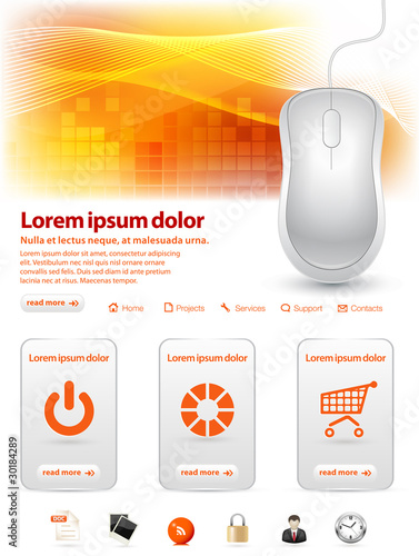 Shiny computer mouse website template