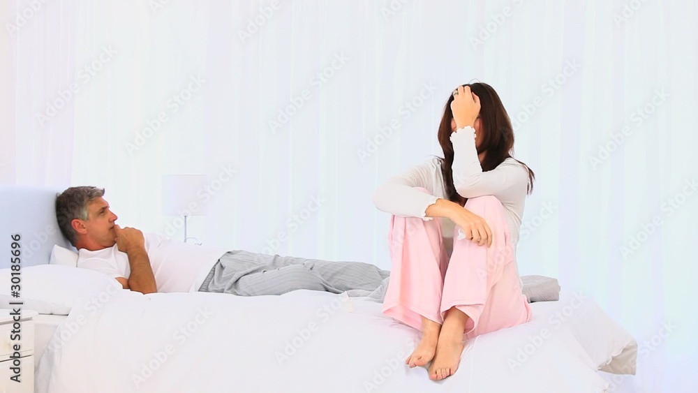 Couple speaking about divorce Couple speaking about divorce