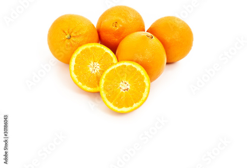 Orange studio isolated on white background