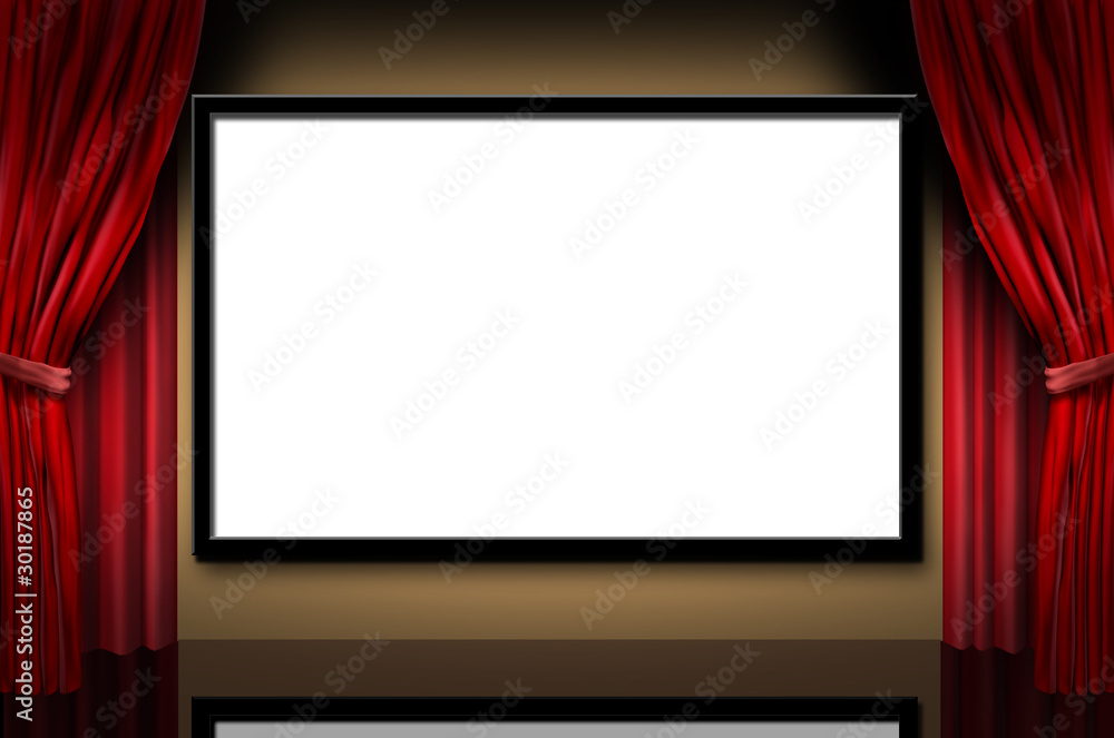 Fototapeta premium cinema display stage movies opening night theater blank