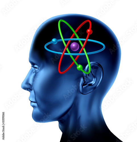 atom molecule science symbol brain scientific mind photo