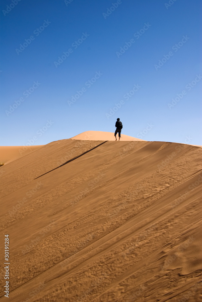 hiker on the desert