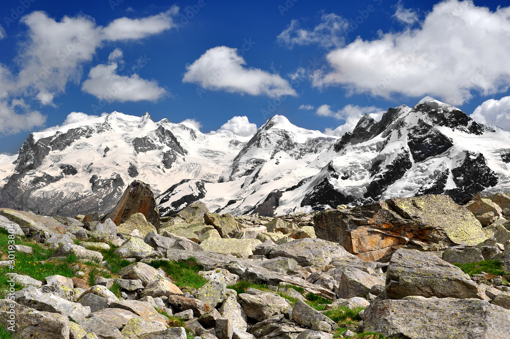 Monte Rosa and Breithorn - Swiss Alps Monte Rosa and Breithorn - Swiss Alps
