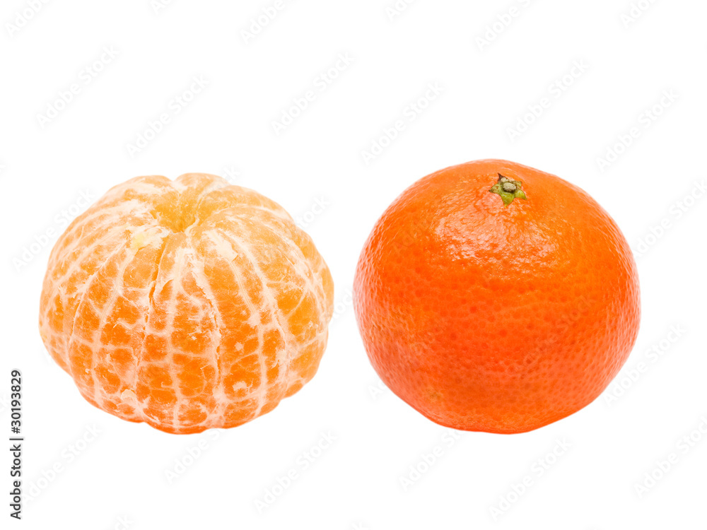 Mandarins isolated on white background Mandarins isolated on white background